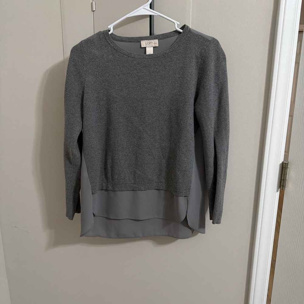 LOFT Charcoal Layered Women's Sweater